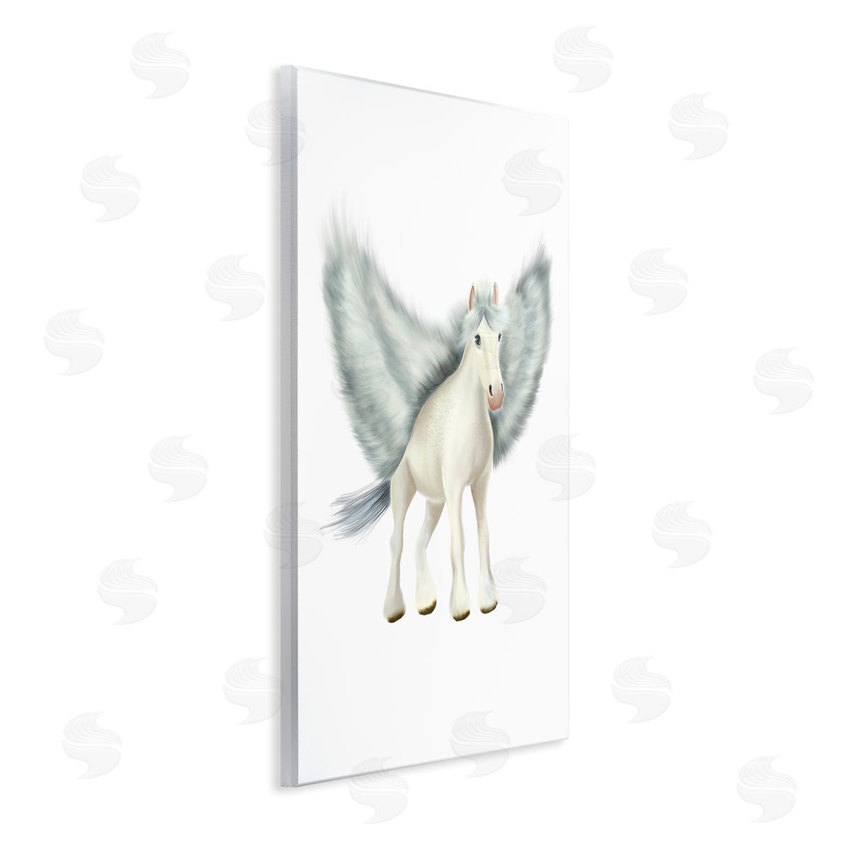 Studio Q Mythical Pegasus Creature Flying Horse Fantasy Painting Wall Plaque Art Print