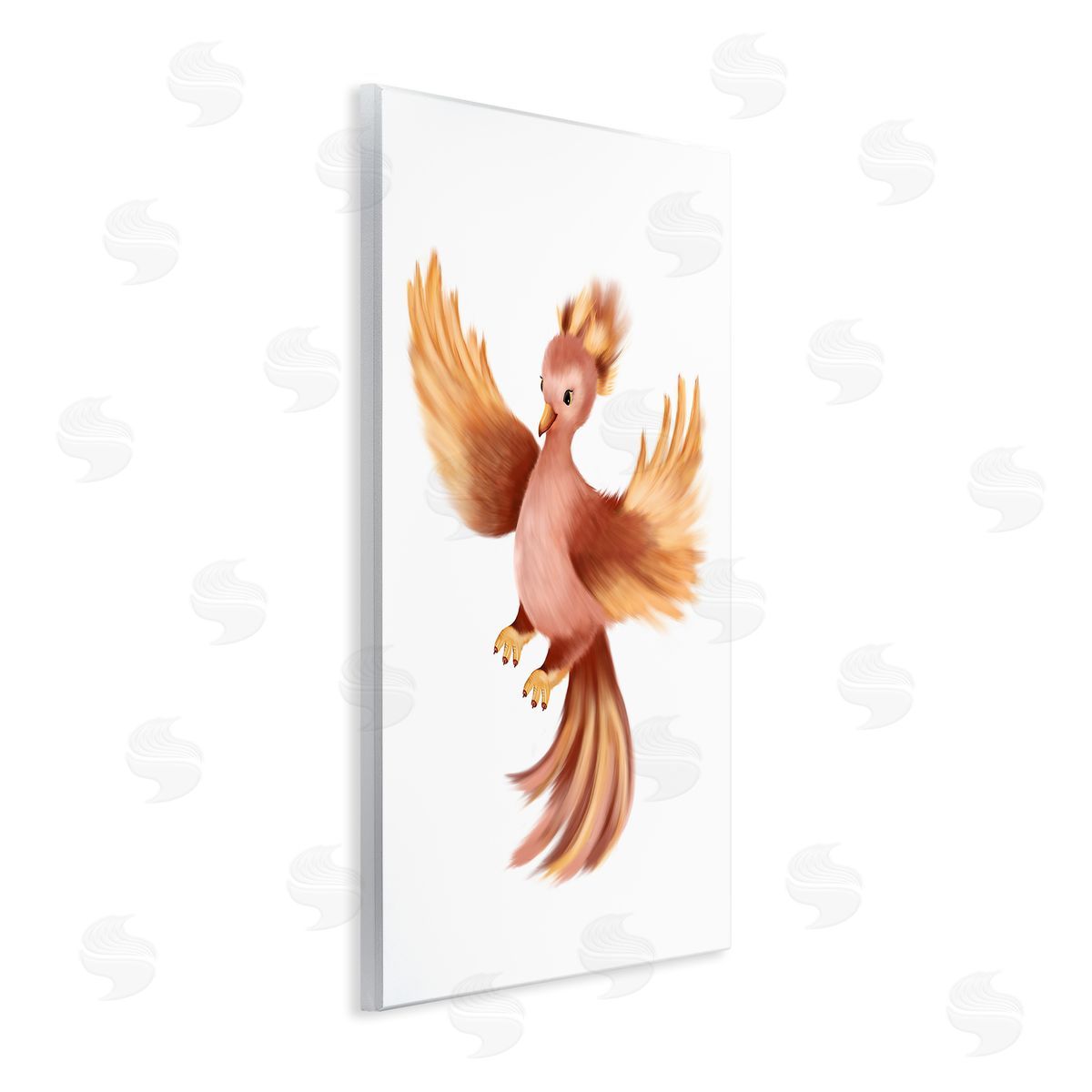 Studio Q Flying Phoenix Bird Mythology Fantasy Creature Illustration Wall Plaque Art Print