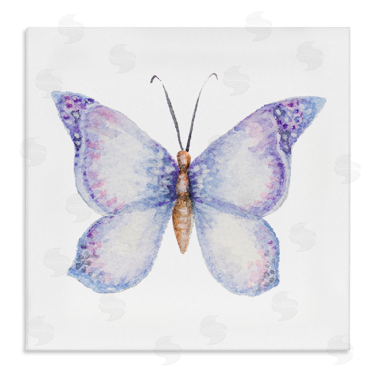 Janice Gaynor Lovely Purple Butterfly Wings Animal Insect Painting Stretched Canvas Wall Art Print