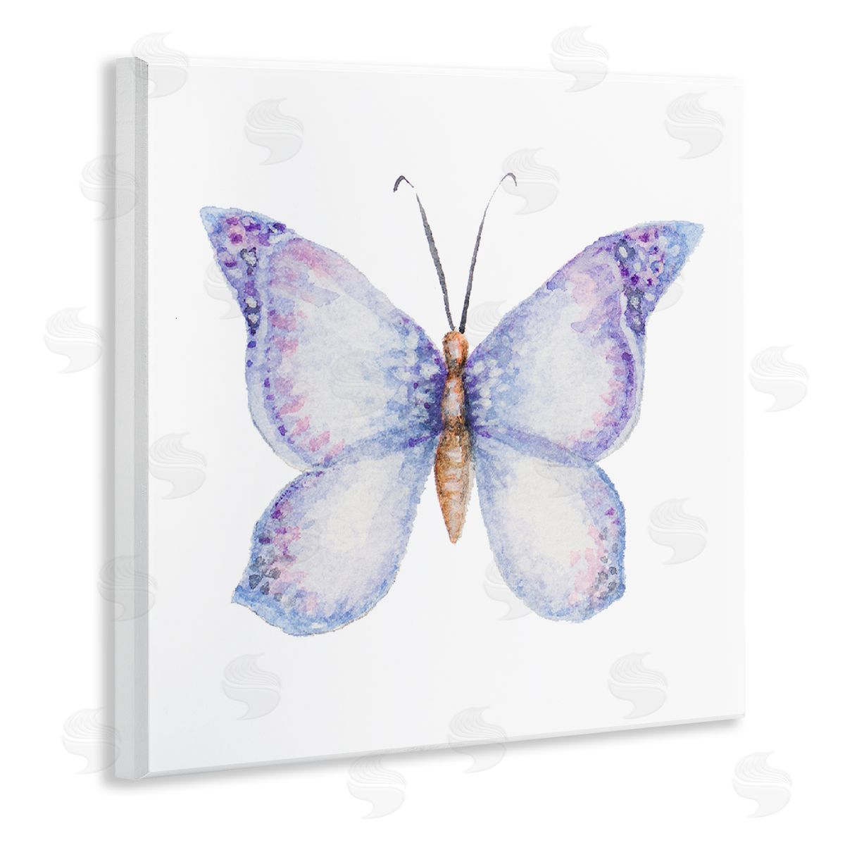Janice Gaynor Lovely Purple Butterfly Wings Animal Insect Painting Wooden Wall Plaque Art Print