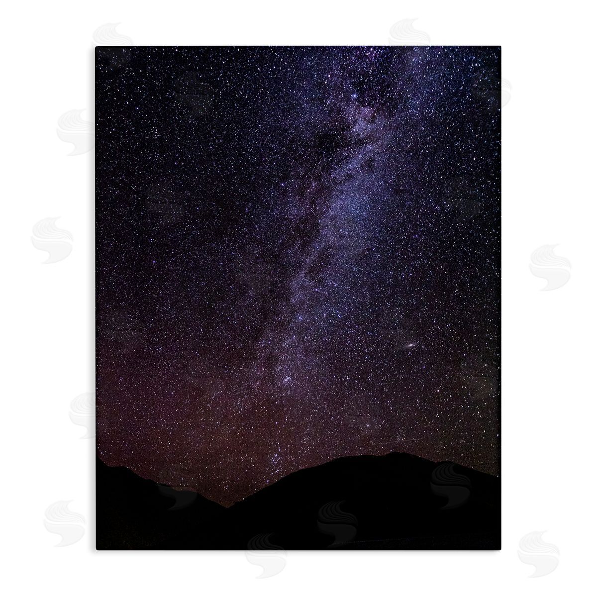 Steve Smith Breathtaking Night Stars Milky Way Shining Over Mountains Stretched Canvas Wall Art Print