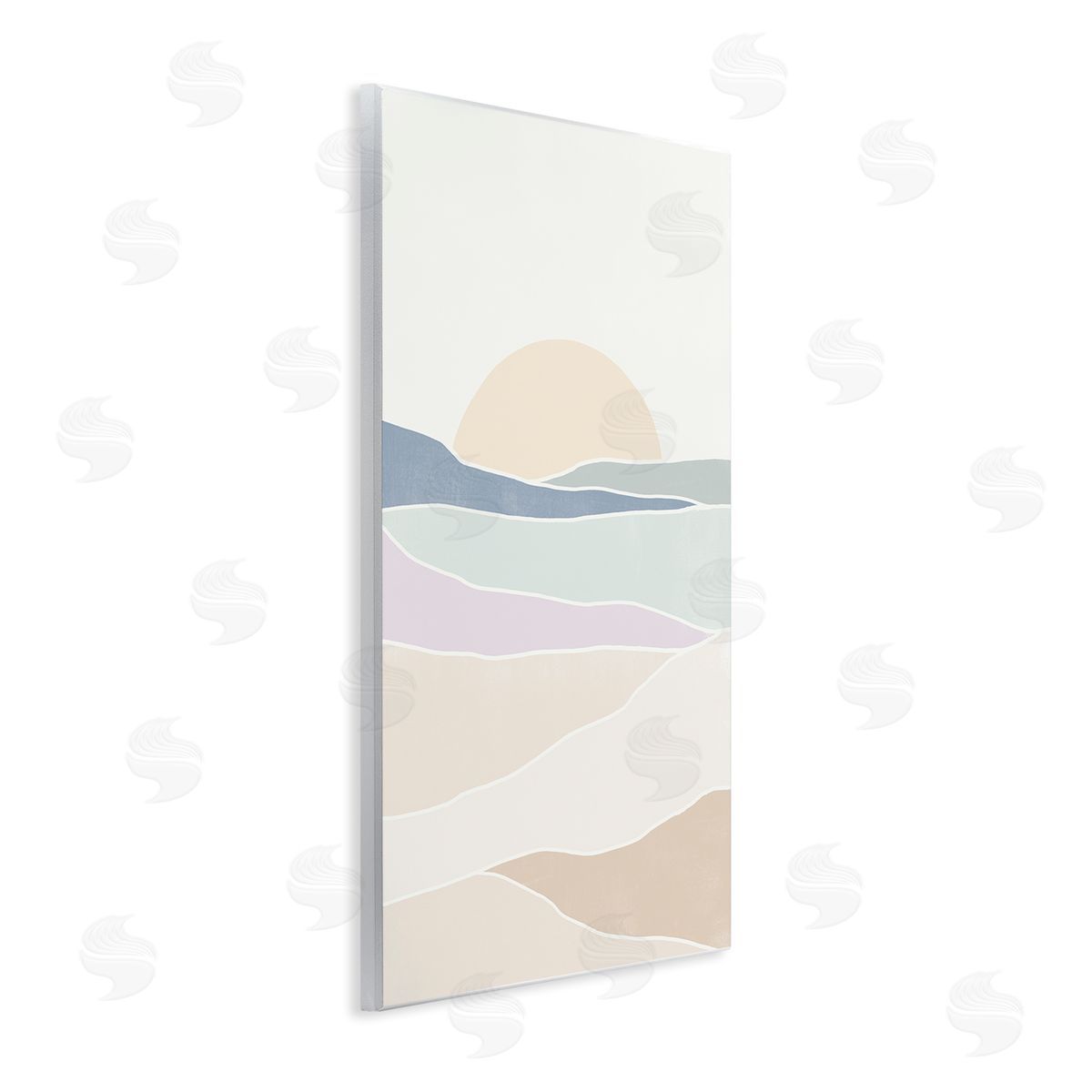 June Erica Vess Geometric Sunrise Shapes Boho Landscape Desert Hills Wall Plaque Art Print