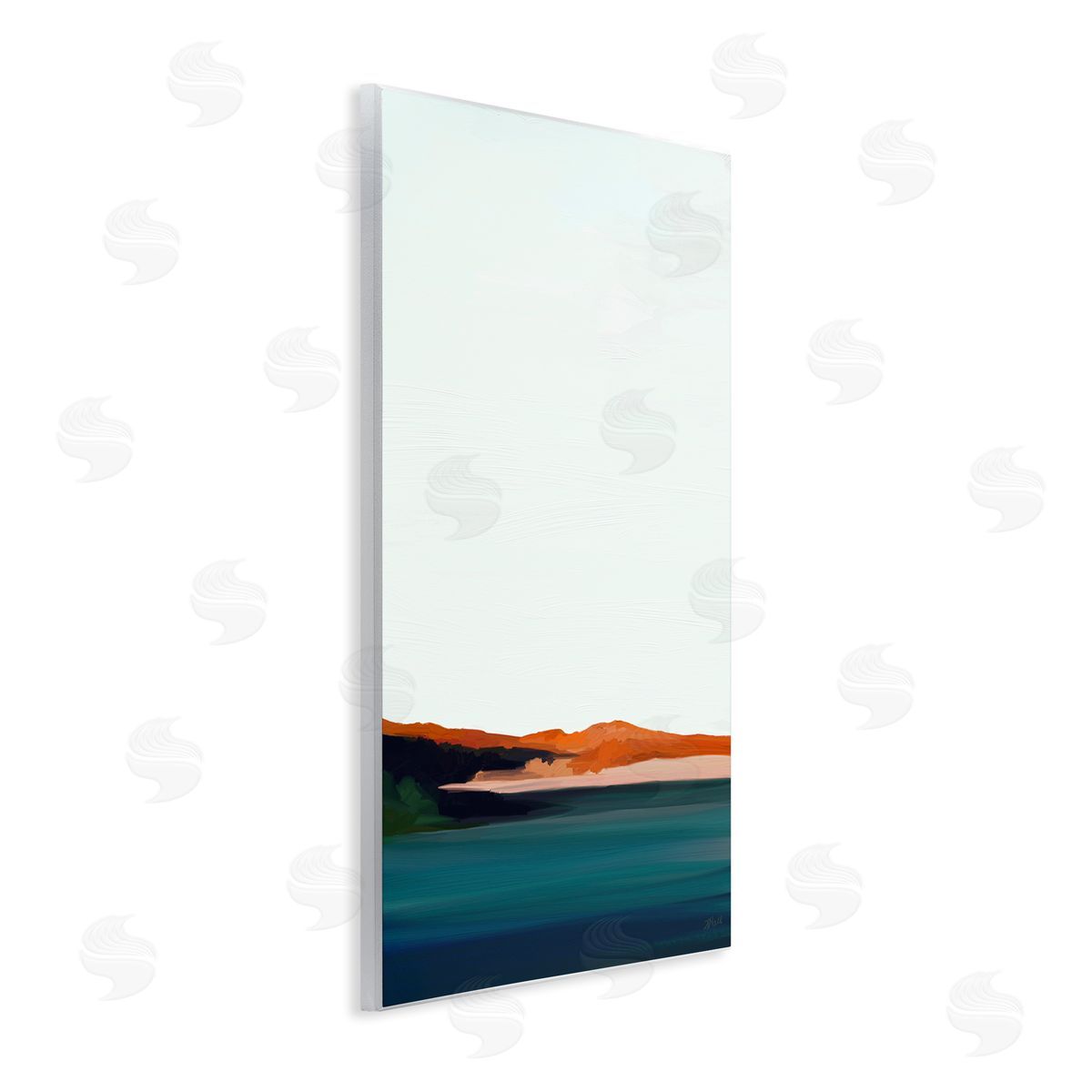 Amy Hall Serene Coastline Landscape Red Sands Quiet Sky Wall Plaque Art Print