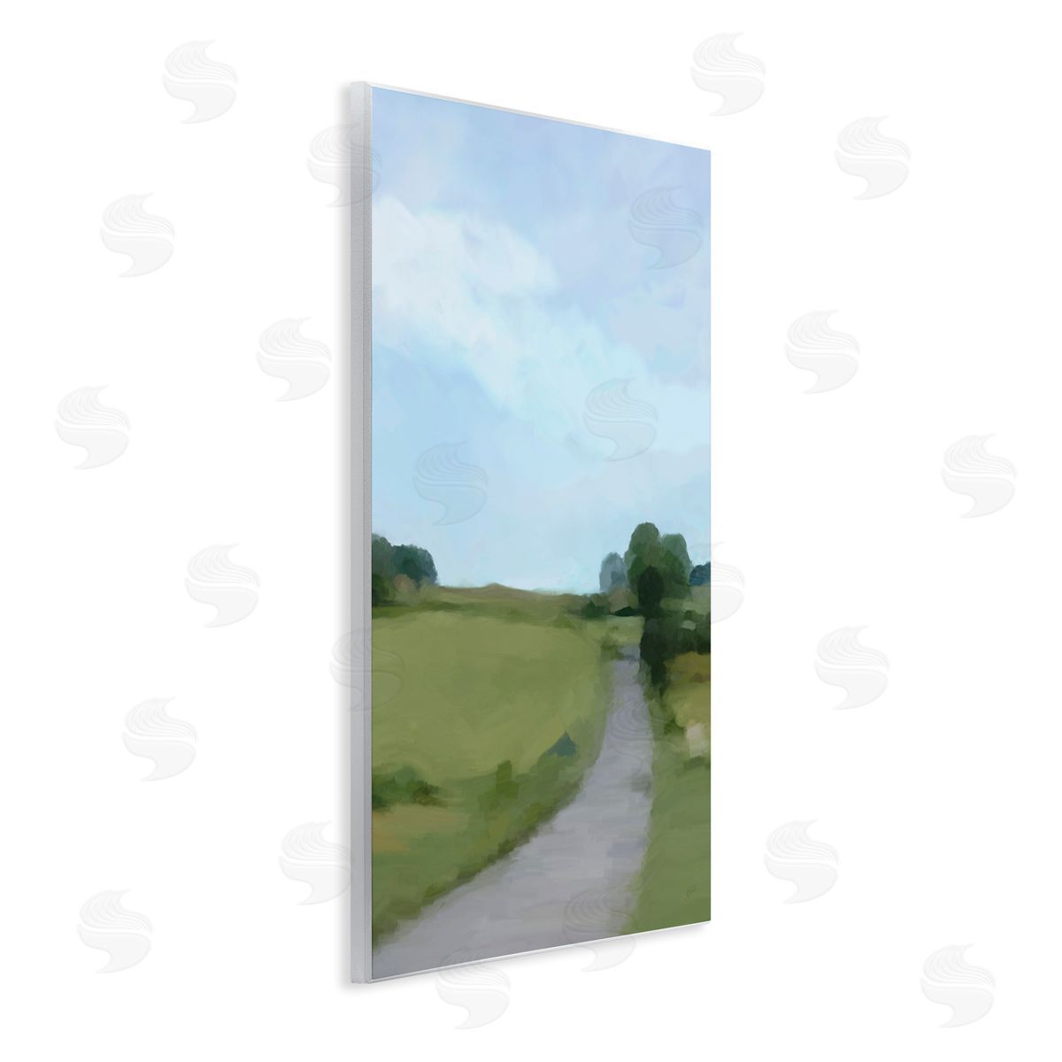 Amy Hall Abstract Path Through Grassland Rural Landscape Scene Wall Plaque Art Print