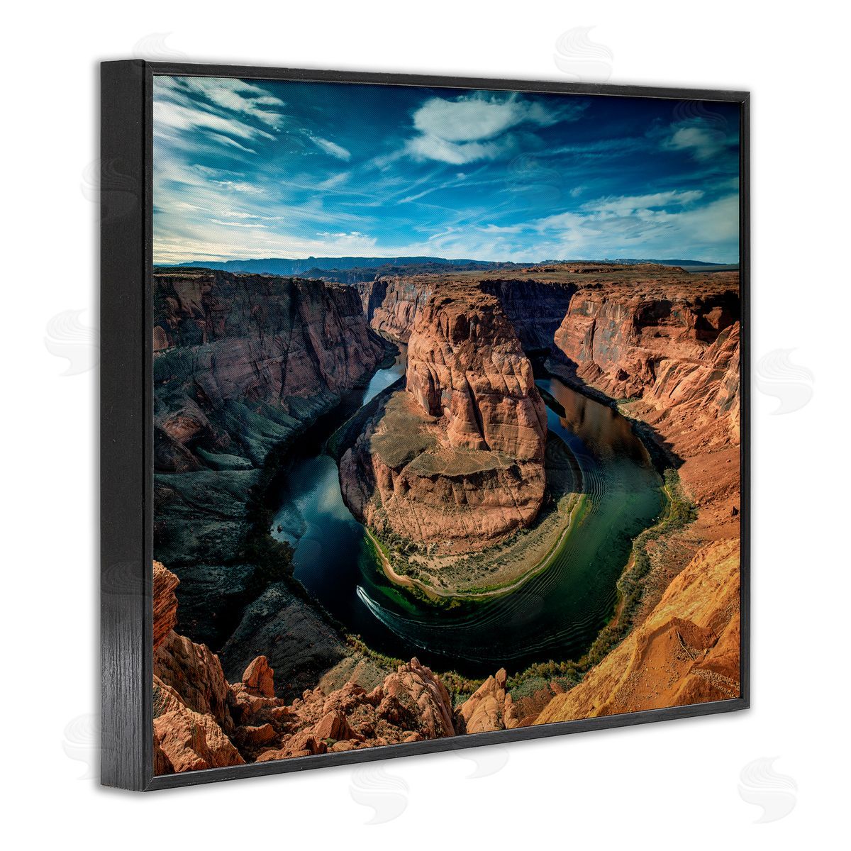 Andy Crawford Photography Red Canyon Mesa Cliffs Surrounding River Water Black Framed Giclee Wall Art Print