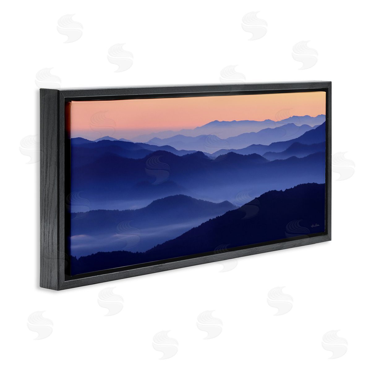 Lori Deiter Layered Blue Mountain Peaks Modern Nature Scenery