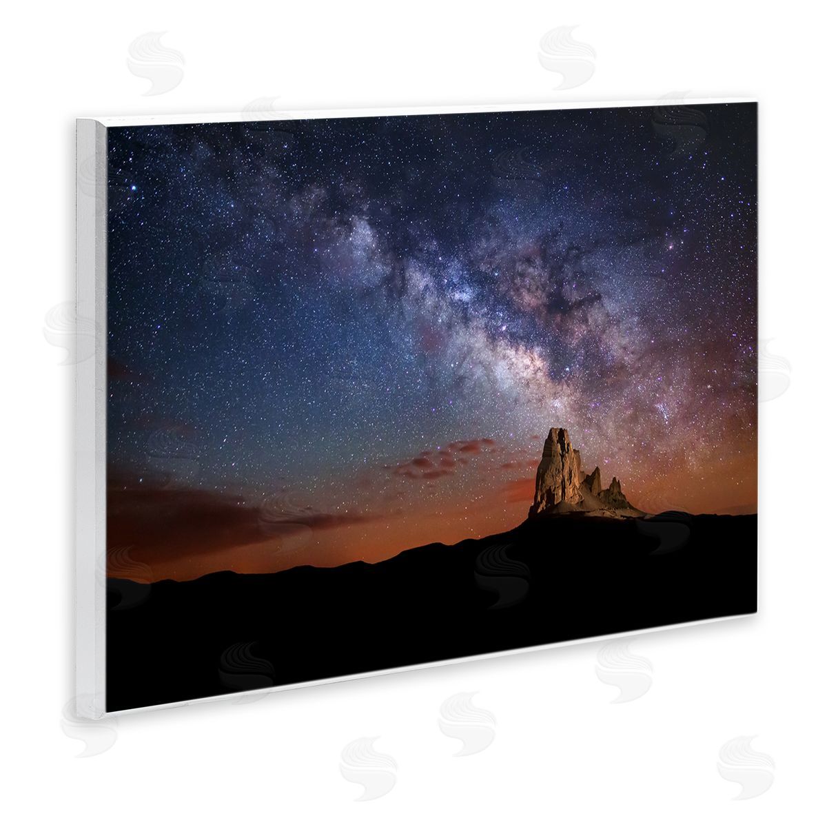 Royce Bair Dazzling Starry Sky Milky Way Desert Butte  Wall Plaque Art Print