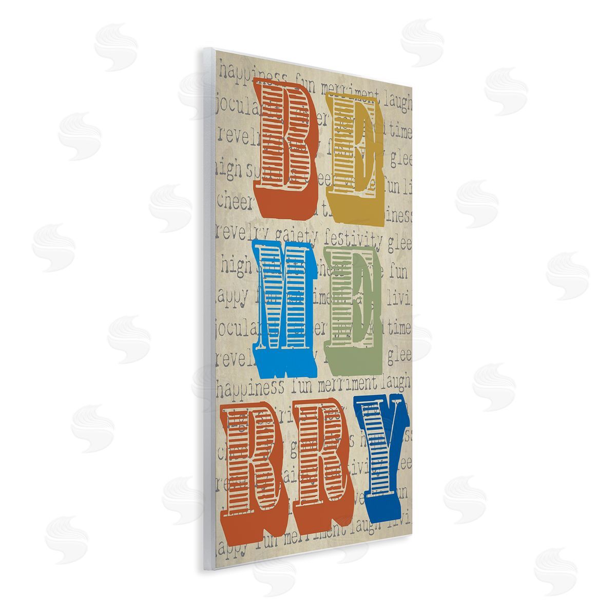 Graffitee Studios Be Merry Kitchen Sign Vintage Typography  Wall Plaque Art Print