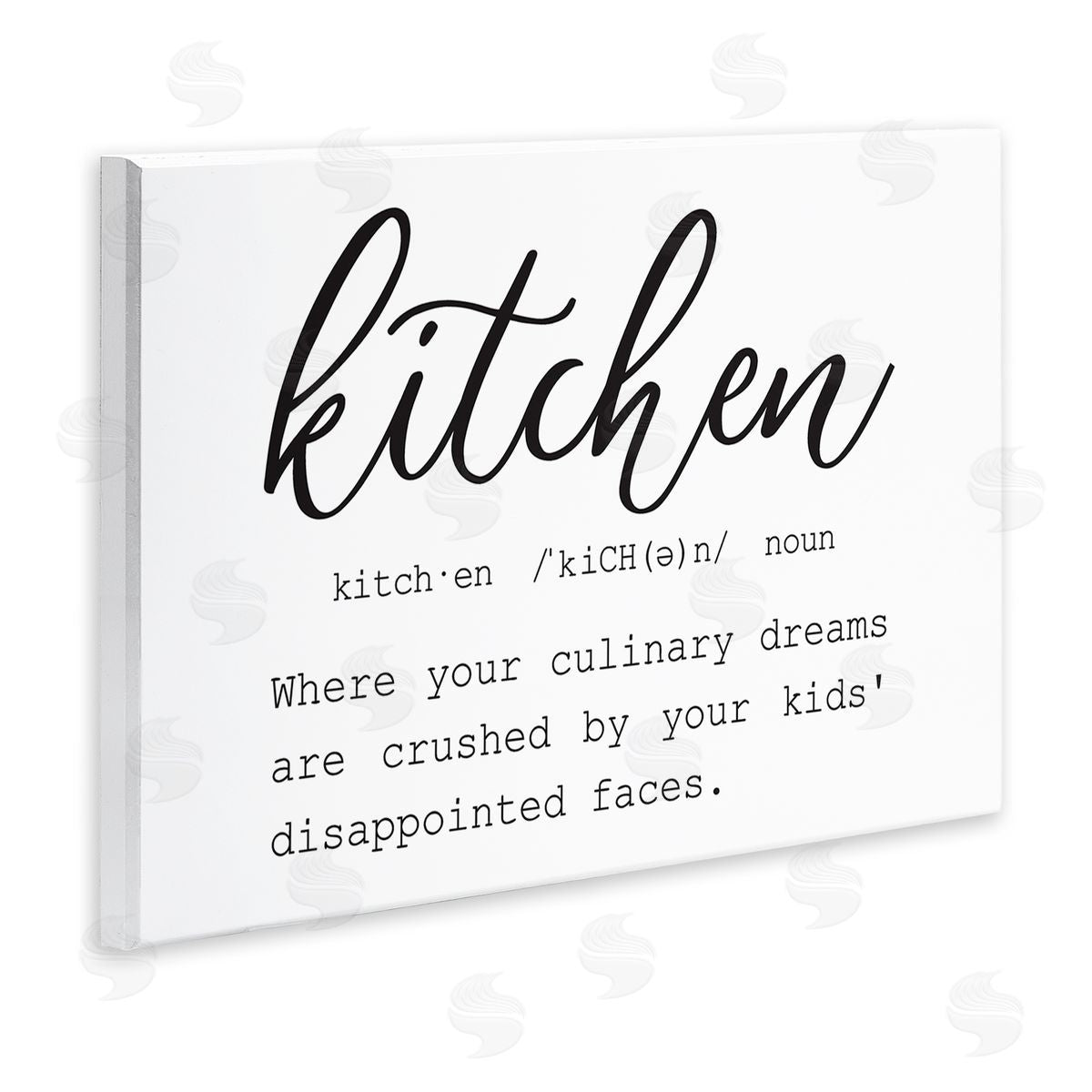 Lettered and Lined Funny Kitchen Phrase Definition Cooking Typography Wall Plaque Art Print