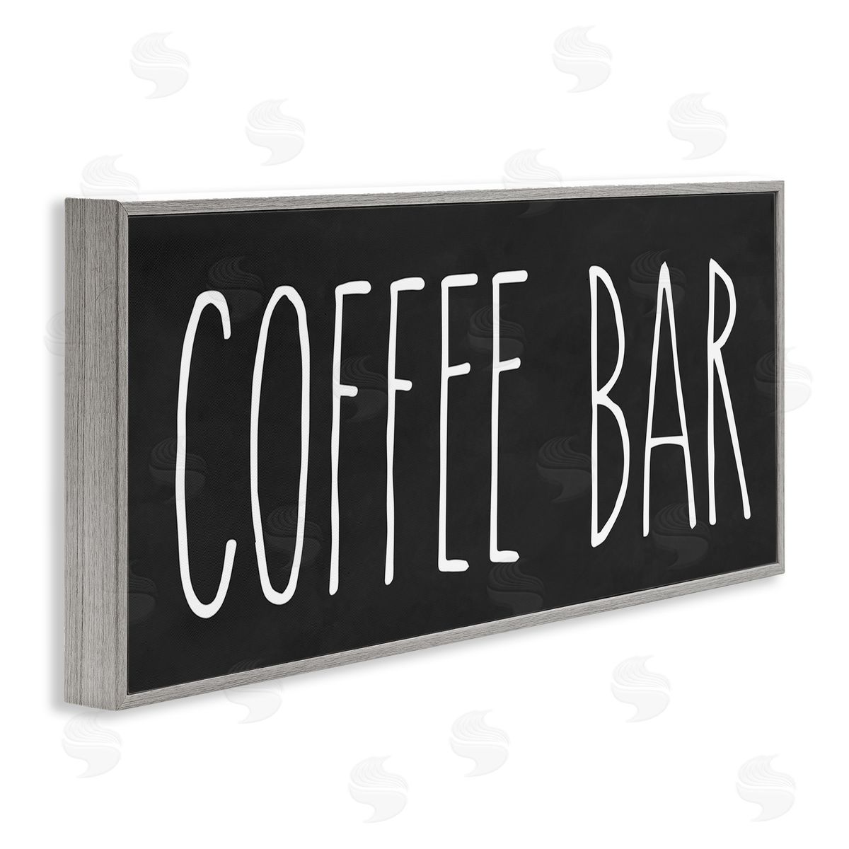Coffee Bar Casual Text Grey Frame Print Wall Art, Home Decor by Lettered and Lined