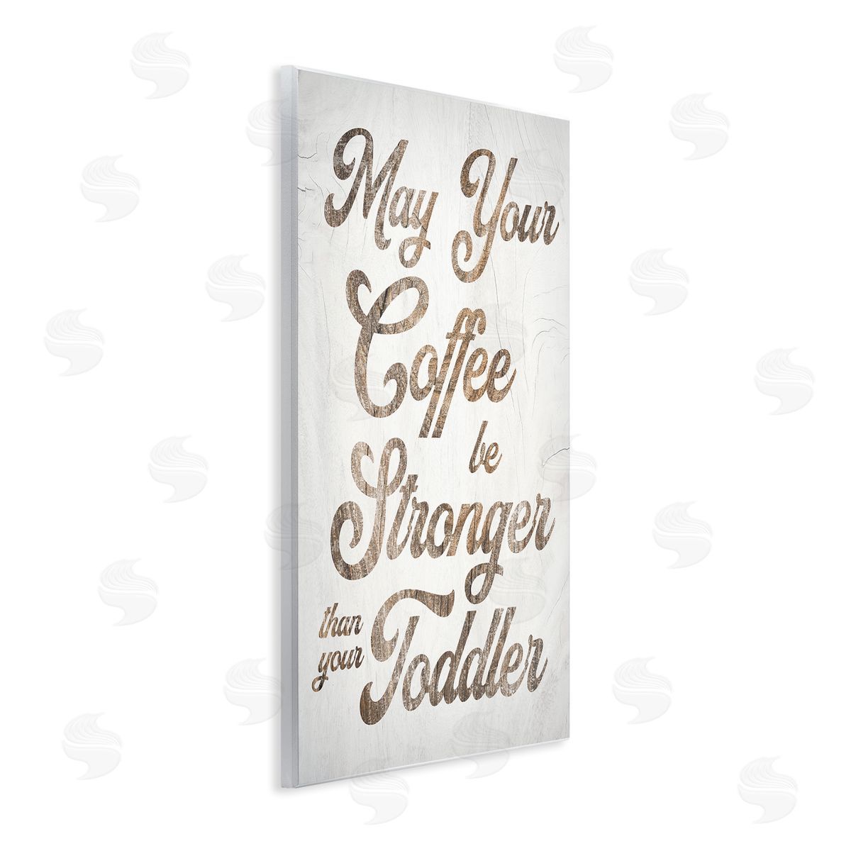Stupell Studio Strong Coffee Vintage Grain Pattern Kitchen Typography  Wall Plaque Art Print