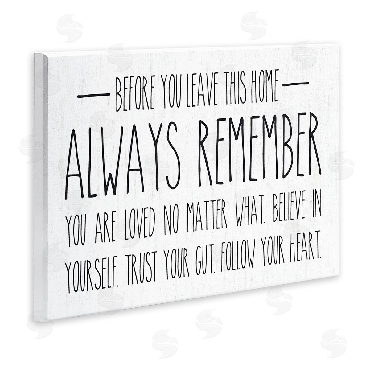 Lettered and Lined Follow Your Heart Motivational Quote Casual Phrase Wall Plaque Art Print