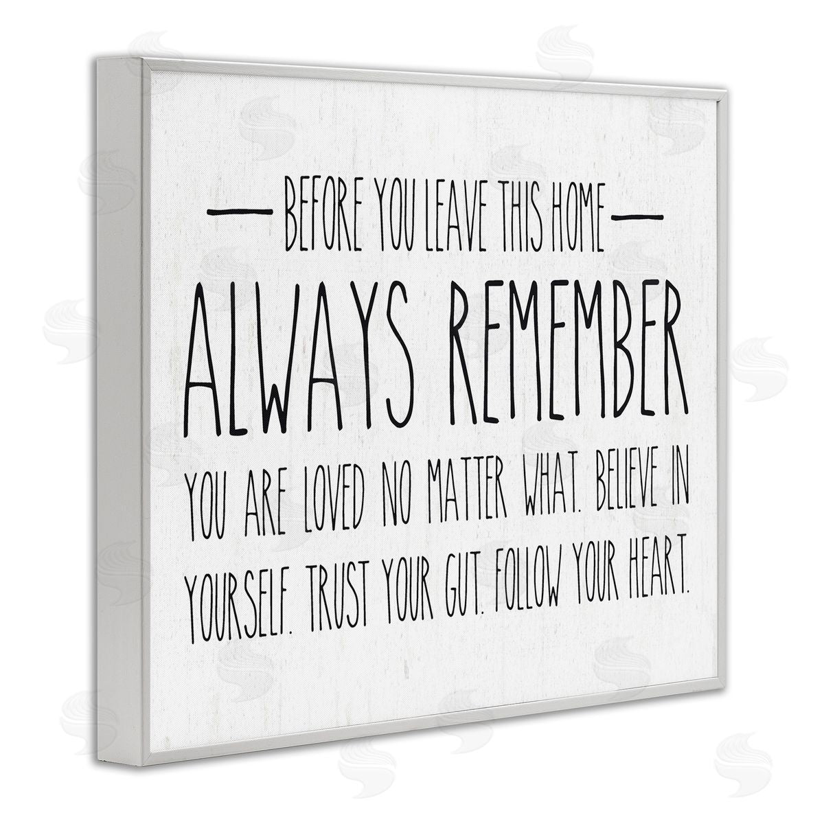 Lettered and Lined Follow Your Heart Motivational Quote Casual Phrase White Framed Giclee Wall Art Print