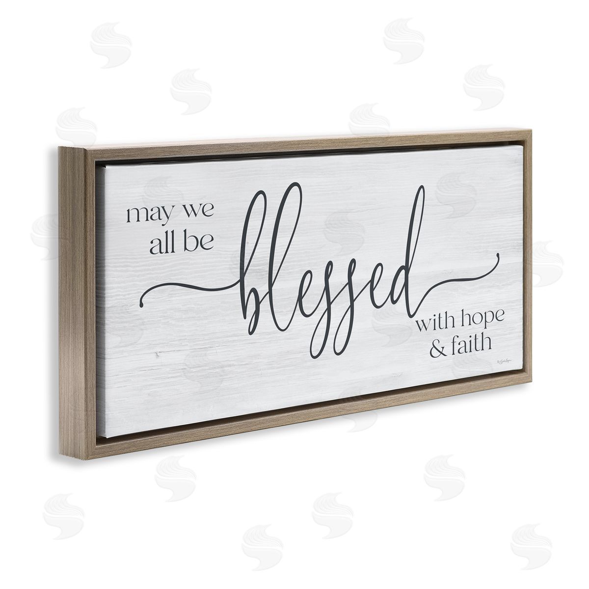 Susie Boyer Hope & Faith Blessed Calligraphy Birch Pattern Phrase