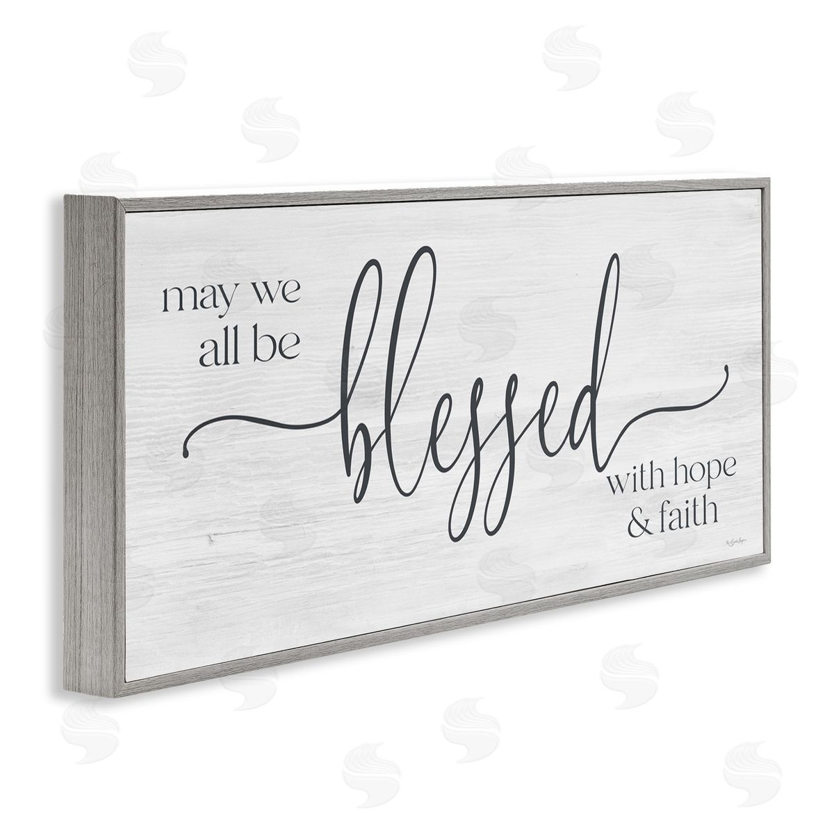 Susie Boyer Hope & Faith Blessed Calligraphy Birch Pattern Phrase