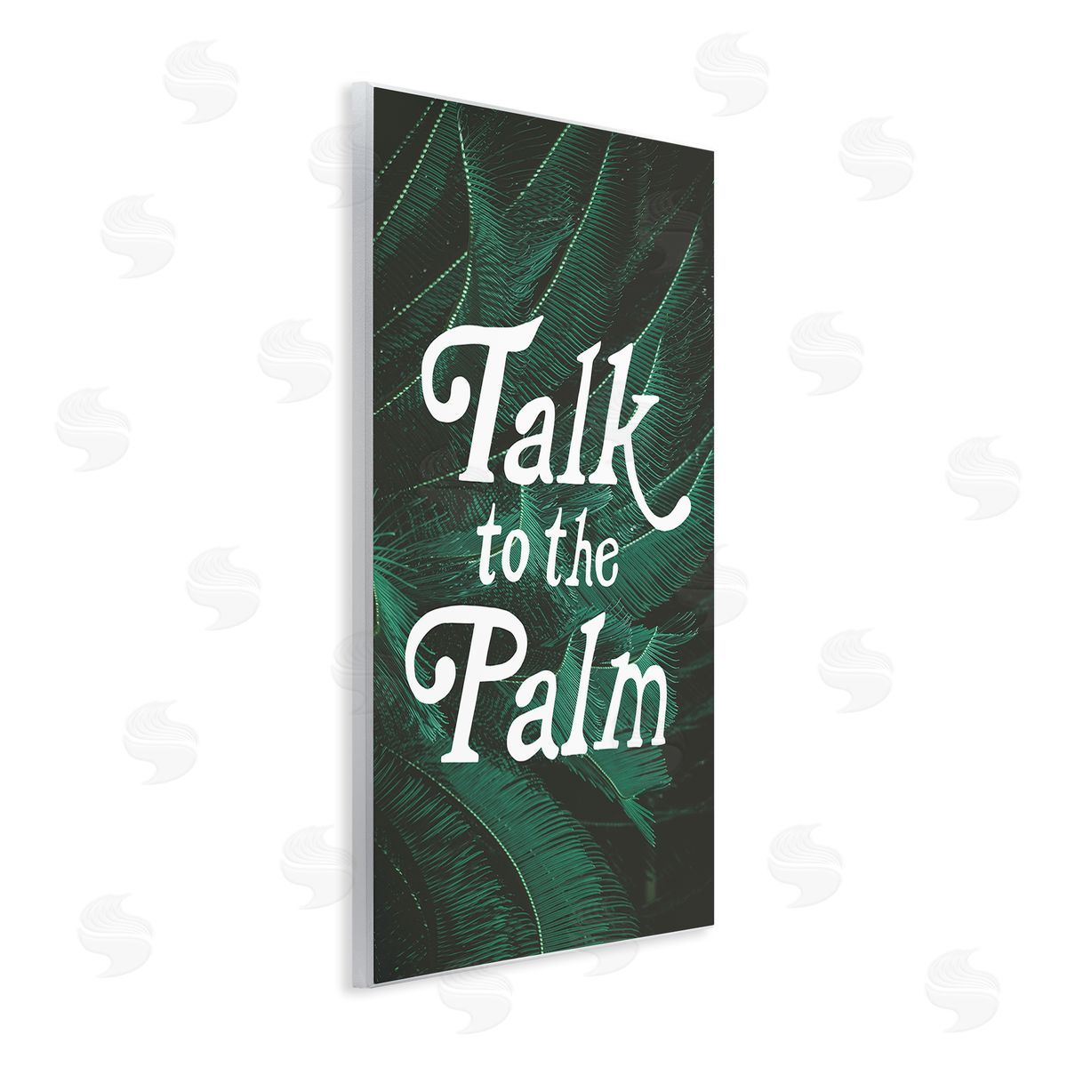 Stupell Studio Talk To Palm Punny Tropical Plant Botanical Leaf  Wall Plaque Art Print