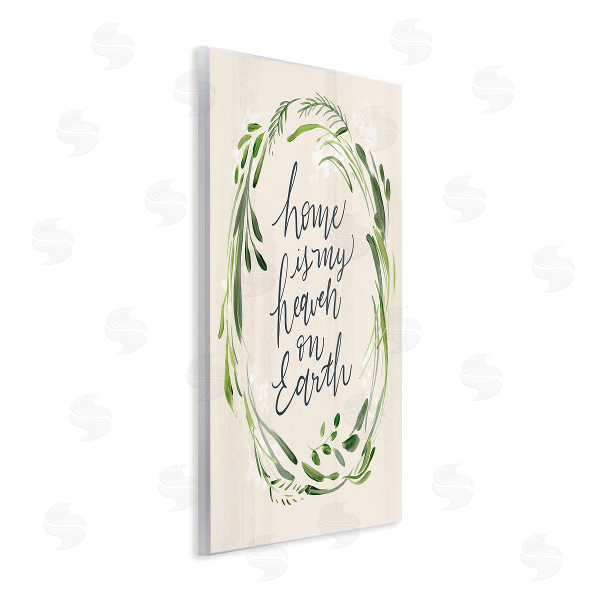 Caverly Smith Heaven On Earth Religious Home Script Calligraphy  Wall Plaque Art Print