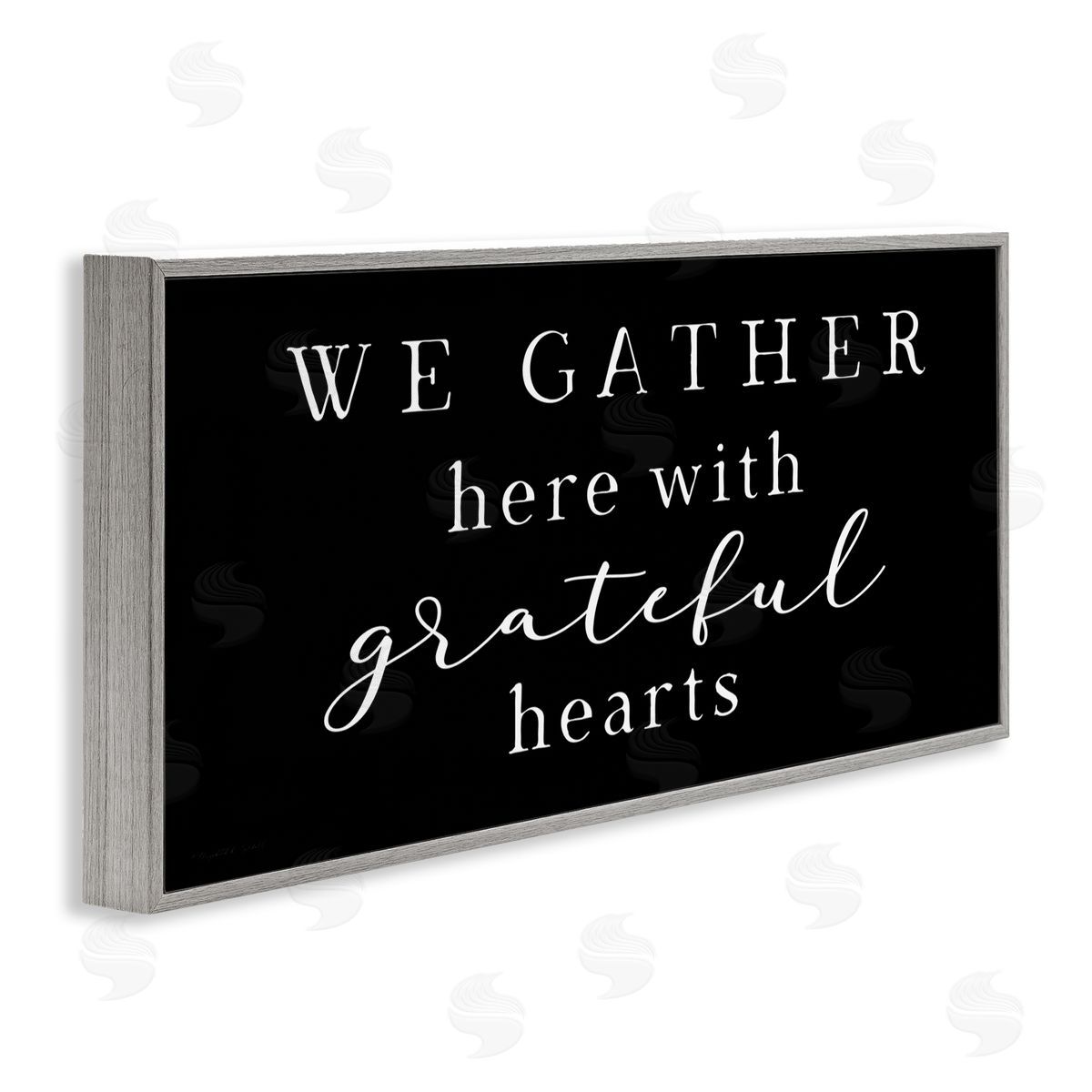 Elizabeth Tyndall Gather With Grateful Hearts Family Typography Sign