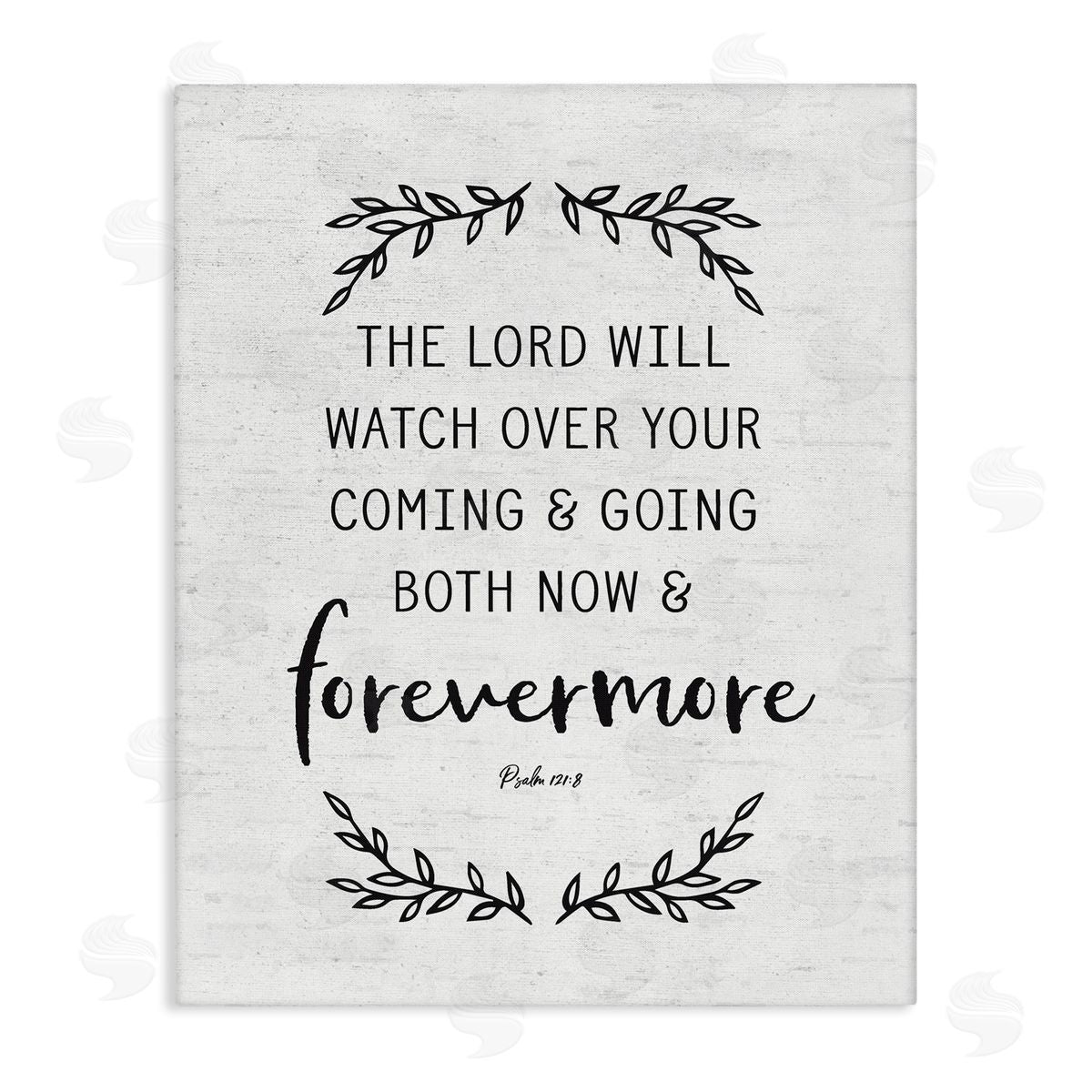 Lettered and Lined Religious Scripture Prayer Comforting Typography Sign Stretched Canvas Wall Art Print