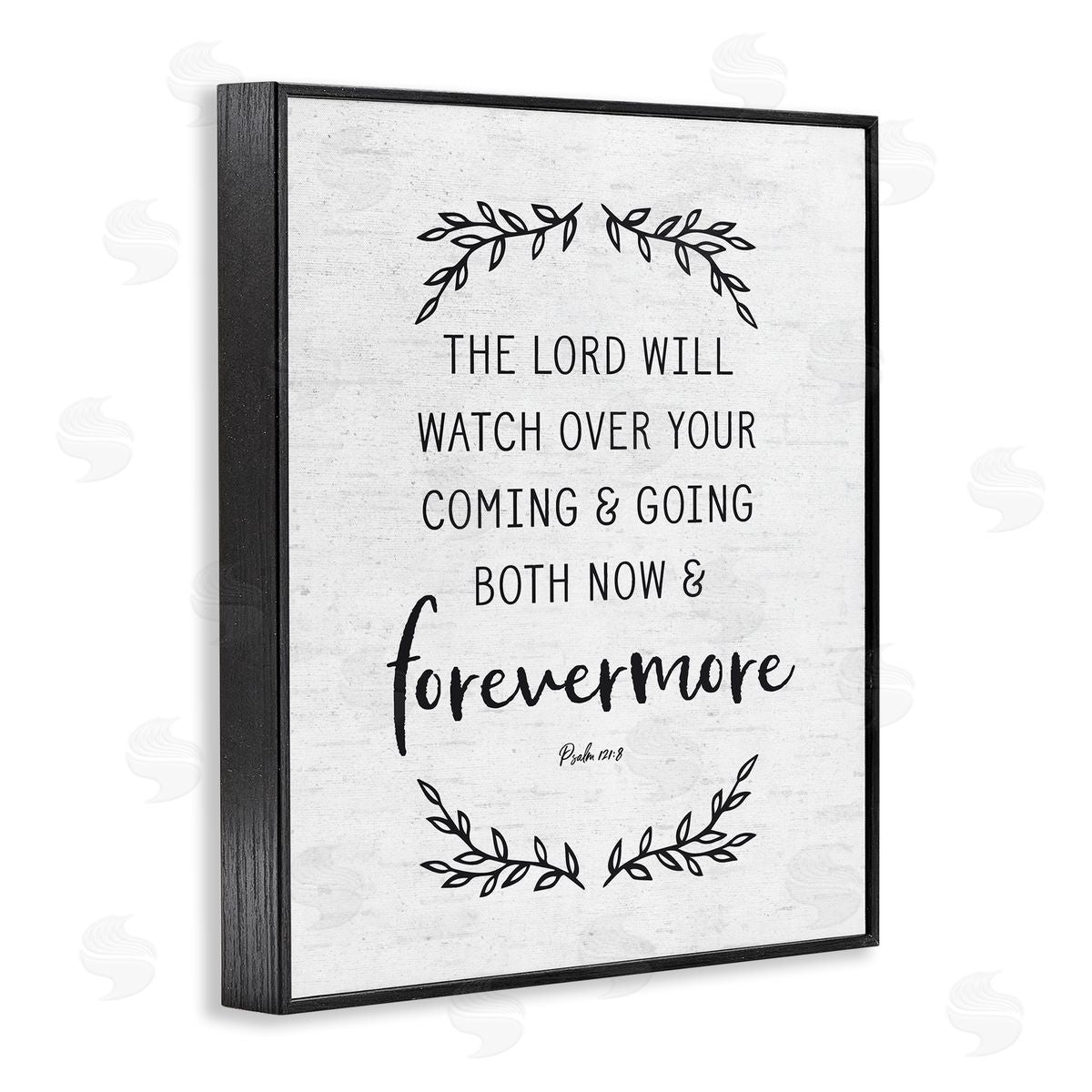 Lettered and Lined Religious Scripture Prayer Comforting Typography Sign Black Framed Giclee Wall Art Print