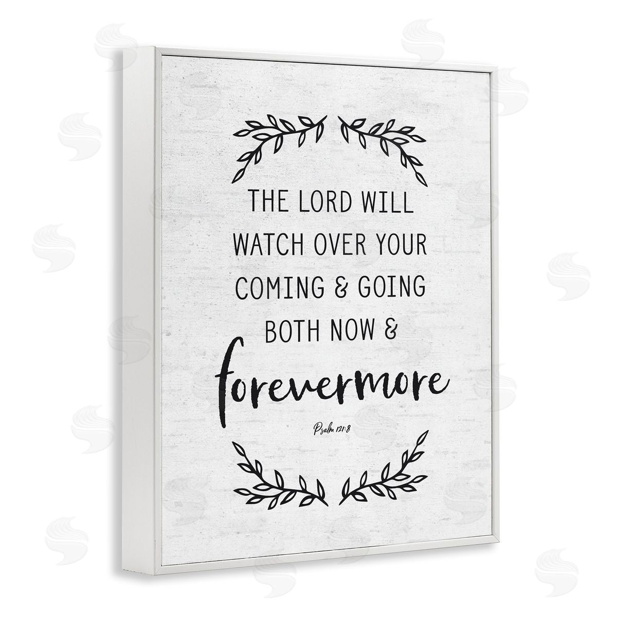 Lettered and Lined Religious Scripture Prayer Comforting Typography Sign White Framed Giclee Wall Art Print