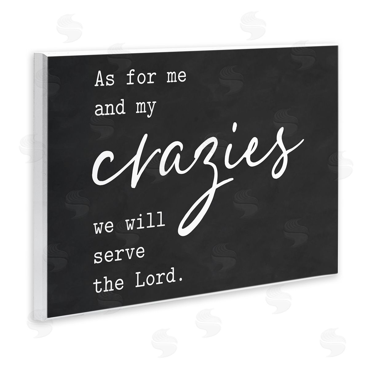 Lettered and Lined Religious Family Quote Serve The Lord Humorous Phrase Wall Plaque Art Print