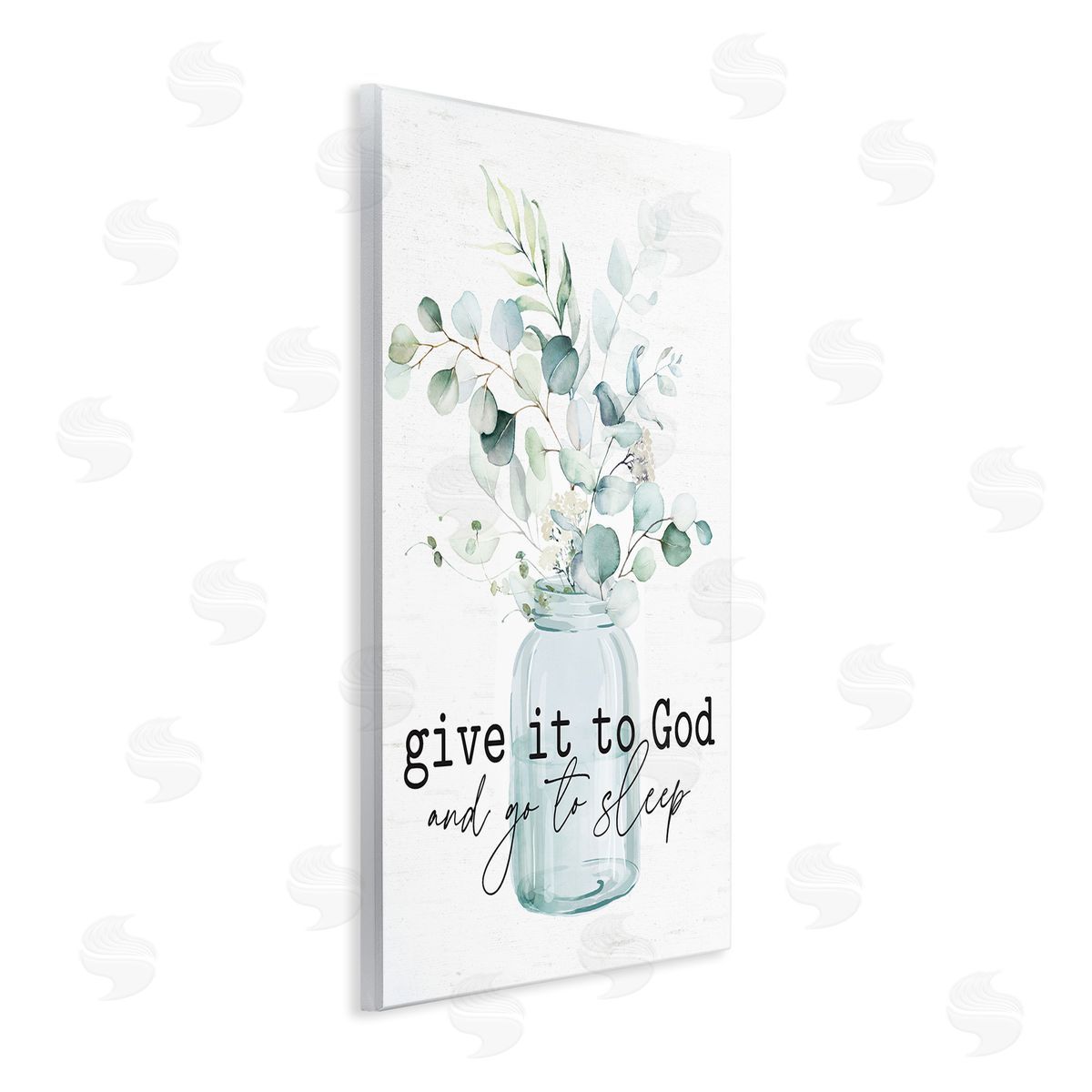 Lettered and Lined Give It To God Varied Botanical Plants Bouquet Wall Plaque Art Print