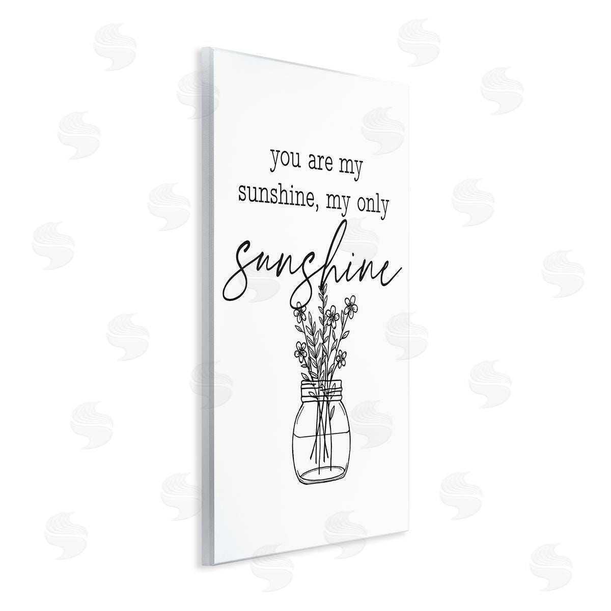 Lettered and Lined You Are My Sunshine Floral Daisy Blooms Bouquet Wall Plaque Art Print