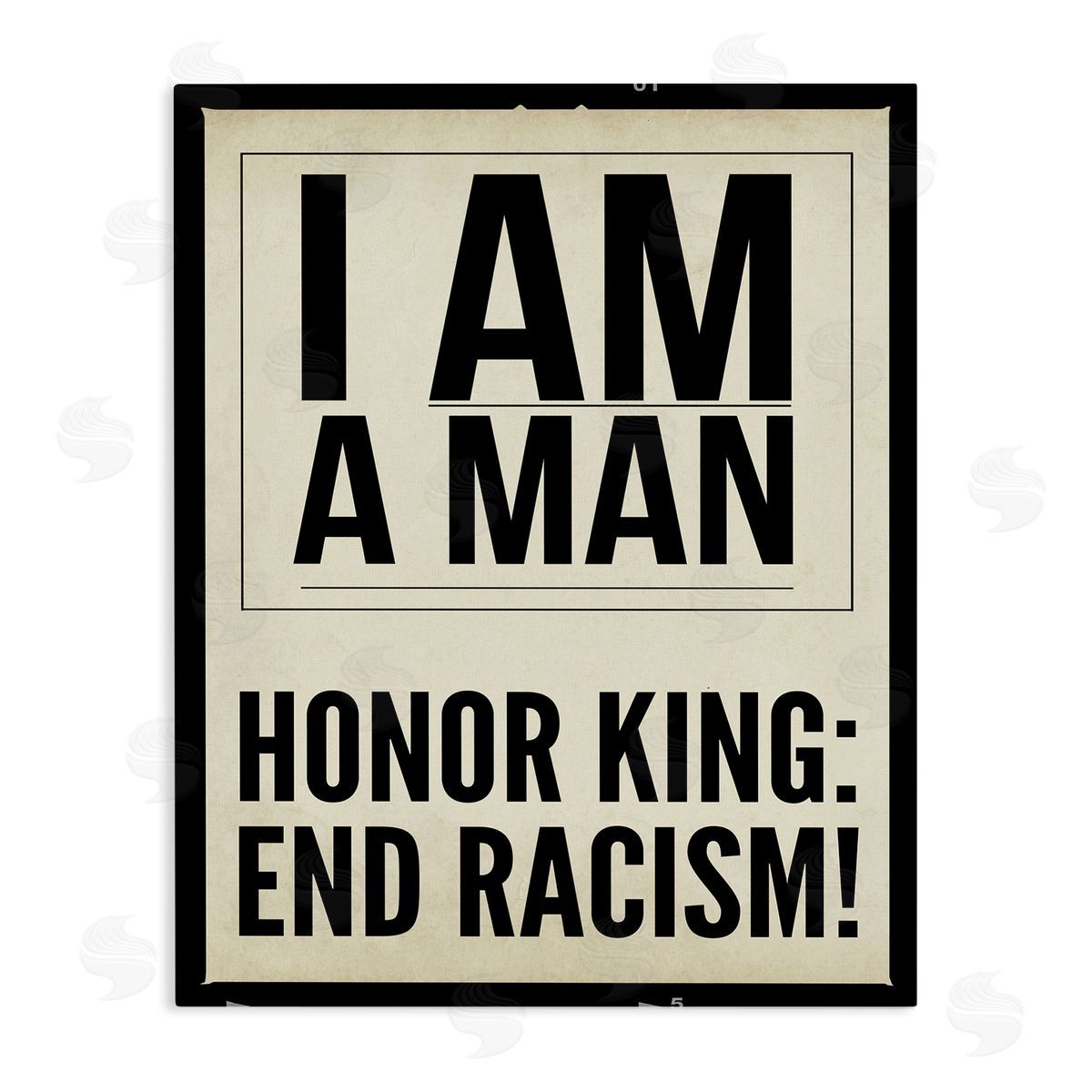 Graffitee Studios Honor King End Racism Courageous Commemorating Quote Stretched Canvas Wall Art Print