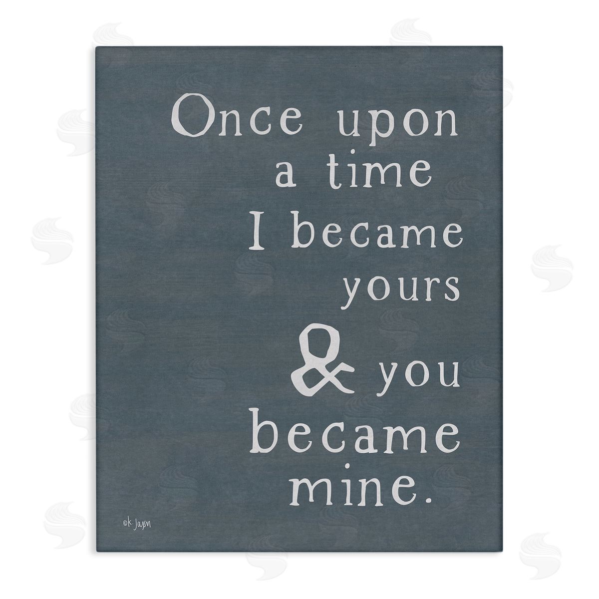 Jaxn Blvd. Once Upon A Time Romantic Couple Loving Quote  Stretched Canvas Wall Art Print
