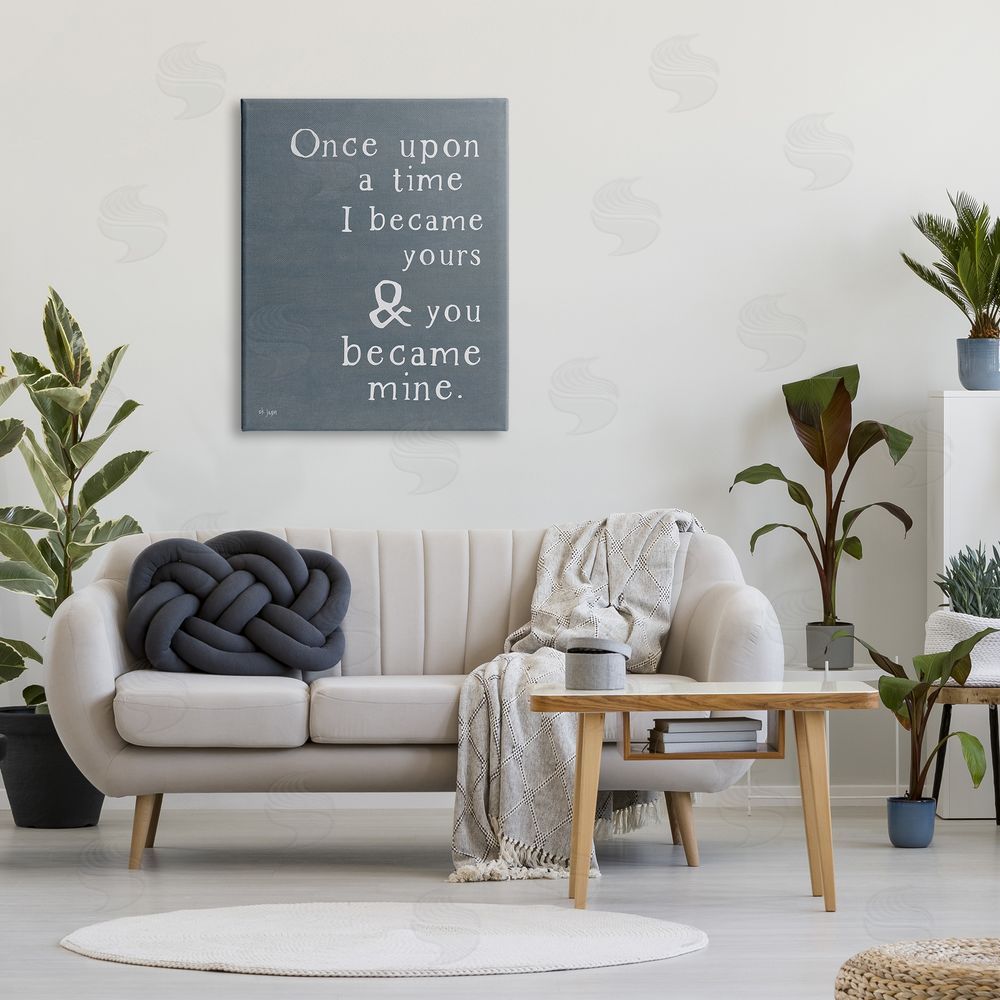 Jaxn Blvd. Once Upon A Time Romantic Couple Loving Quote  Canvas Wall Art Print in Room