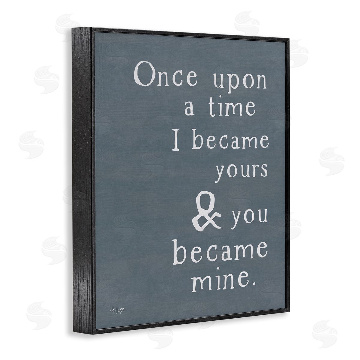 Jaxn Blvd. Once Upon A Time Romantic Couple Loving Quote  Black Framed Giclee Wall Art Print