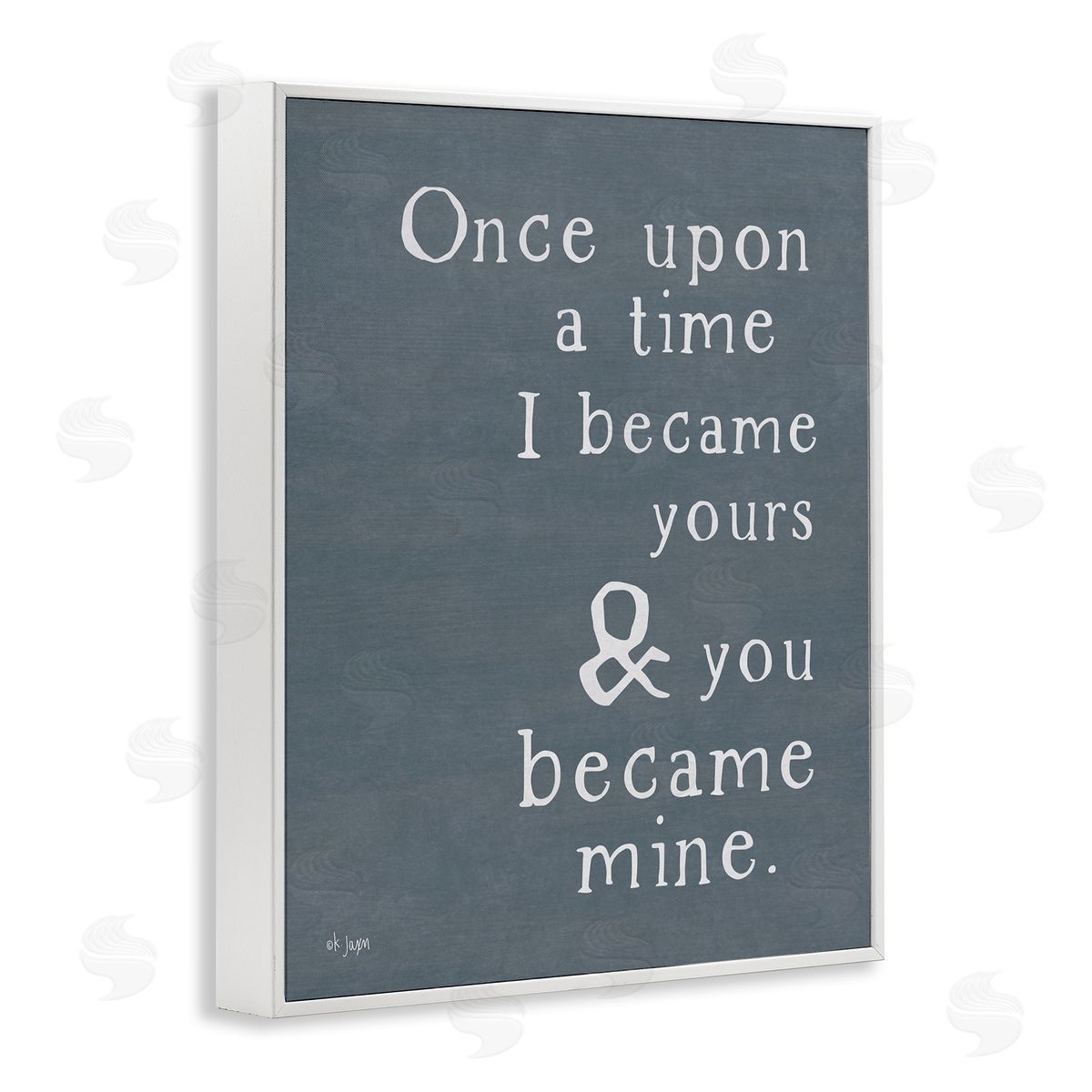 Jaxn Blvd. Once Upon A Time Romantic Couple Loving Quote  White Framed Giclee Wall Art Print