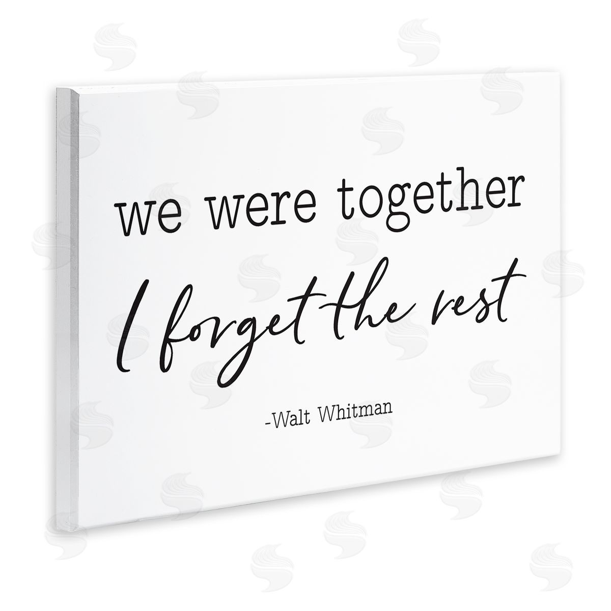 Lettered and Lined Romantic Couple Quote Casual Typography Wall Plaque Art Print