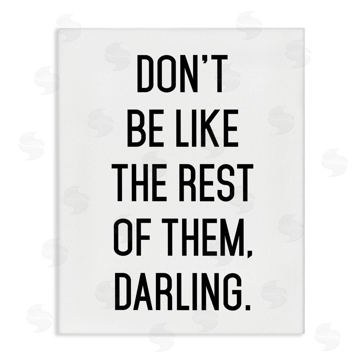 Lettered and Lined Be Yourself Bold Inspiring Phrase Quote Stretched Canvas Wall Art Print