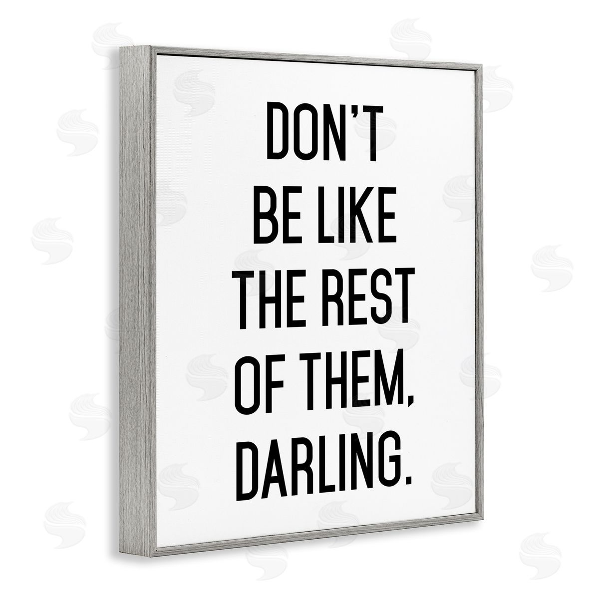 Lettered and Lined Be Yourself Bold Inspiring Phrase Quote Gray Framed Giclee Wall Art Print