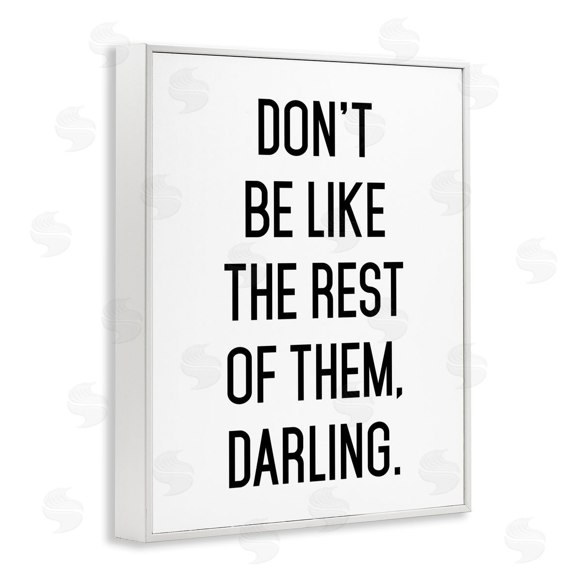 Lettered and Lined Be Yourself Bold Inspiring Phrase Quote White Framed Giclee Wall Art Print