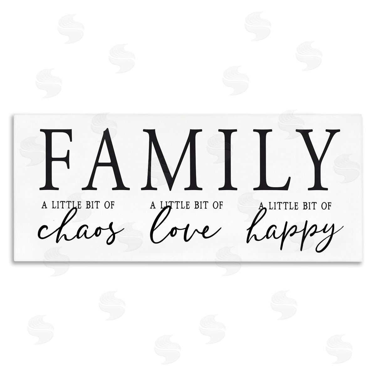 Lettered and Lined Loving Family Sign Cheerful Casual Quote