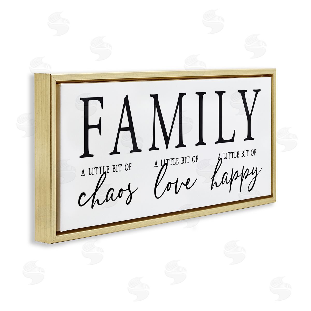 Lettered and Lined Loving Family Sign Cheerful Casual Quote