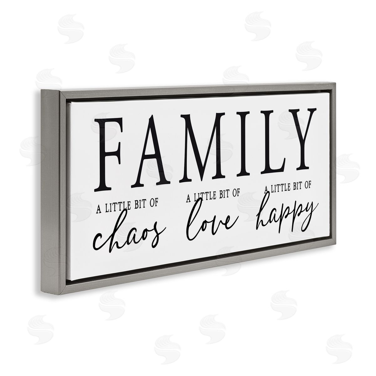 Lettered and Lined Loving Family Sign Cheerful Casual Quote