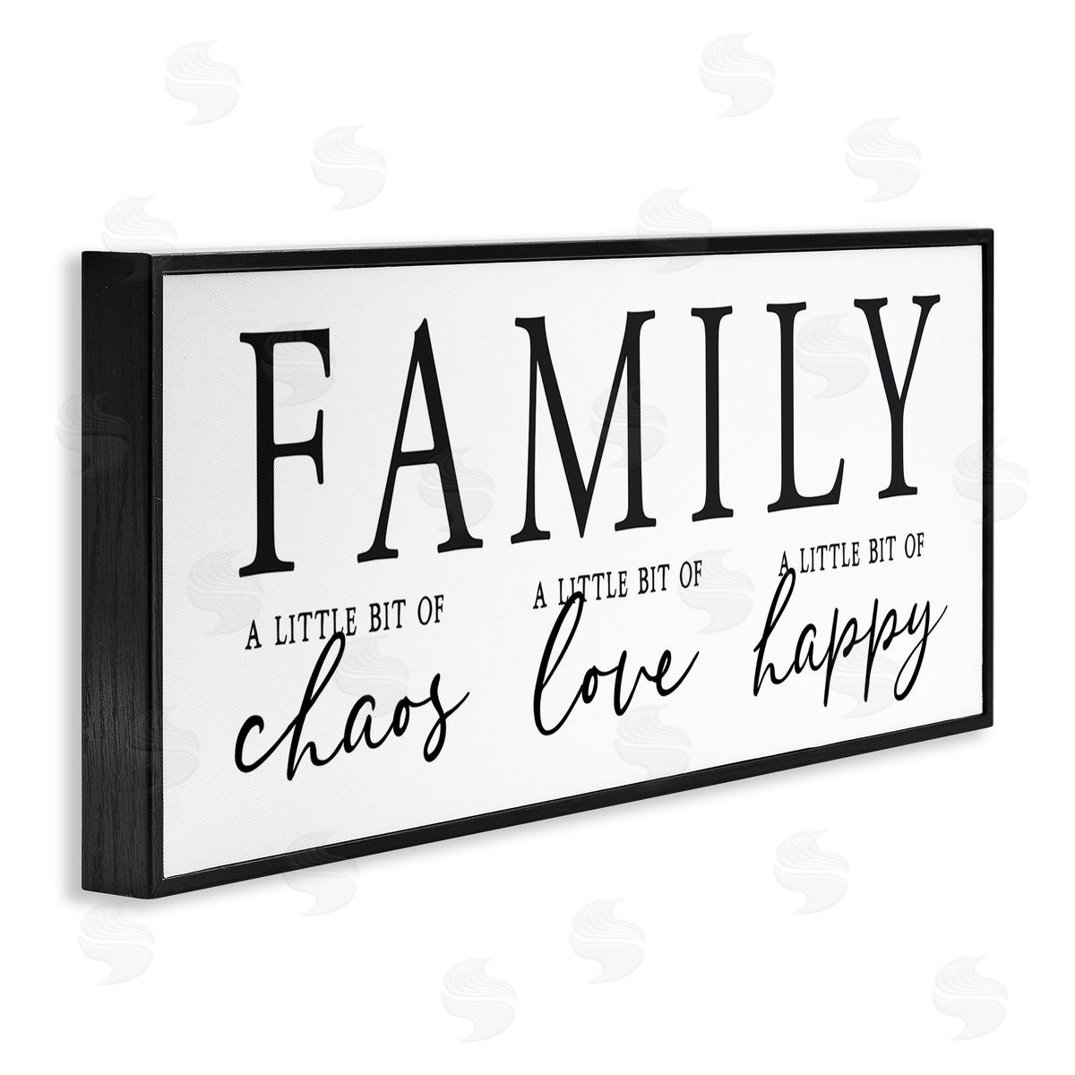 Lettered and Lined Loving Family Sign Cheerful Casual Quote