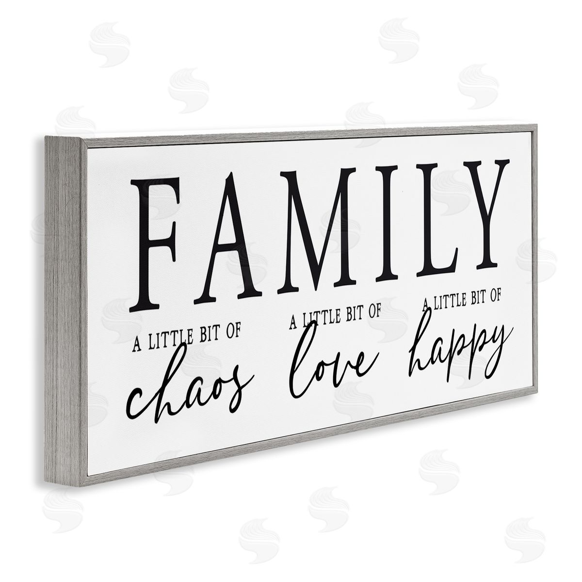 Lettered and Lined Loving Family Sign Cheerful Casual Quote