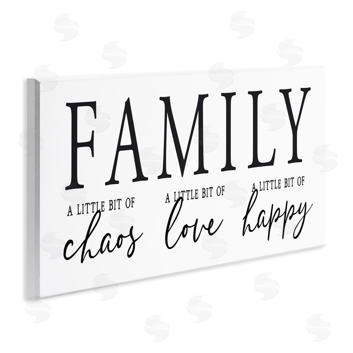Lettered and Lined Loving Family Sign Cheerful Casual Quote