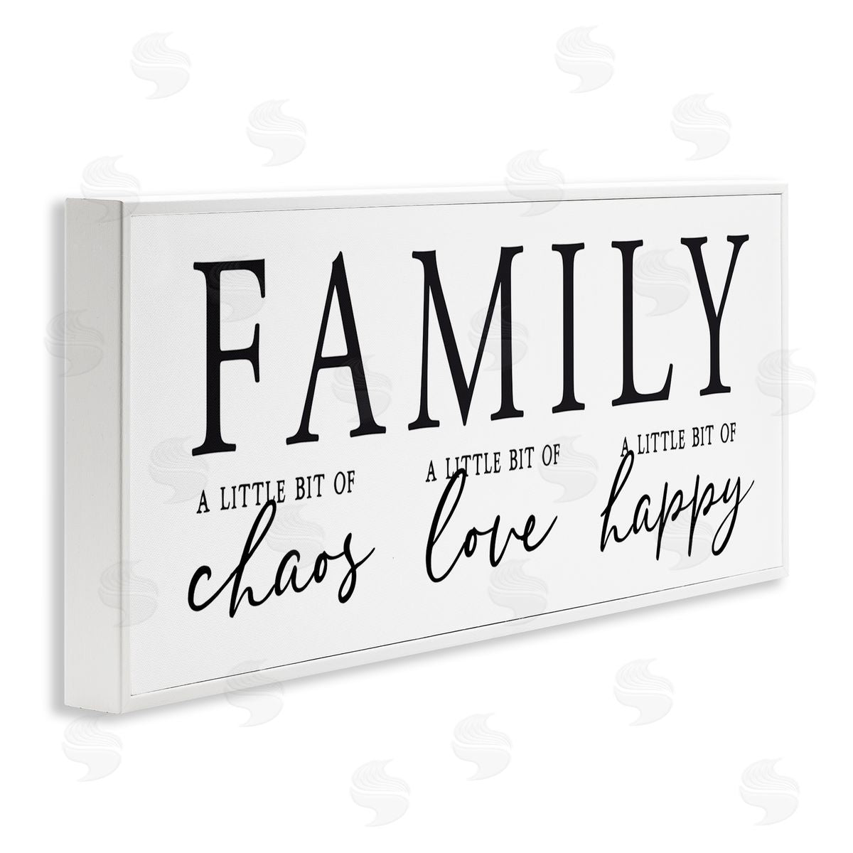 Lettered and Lined Loving Family Sign Cheerful Casual Quote