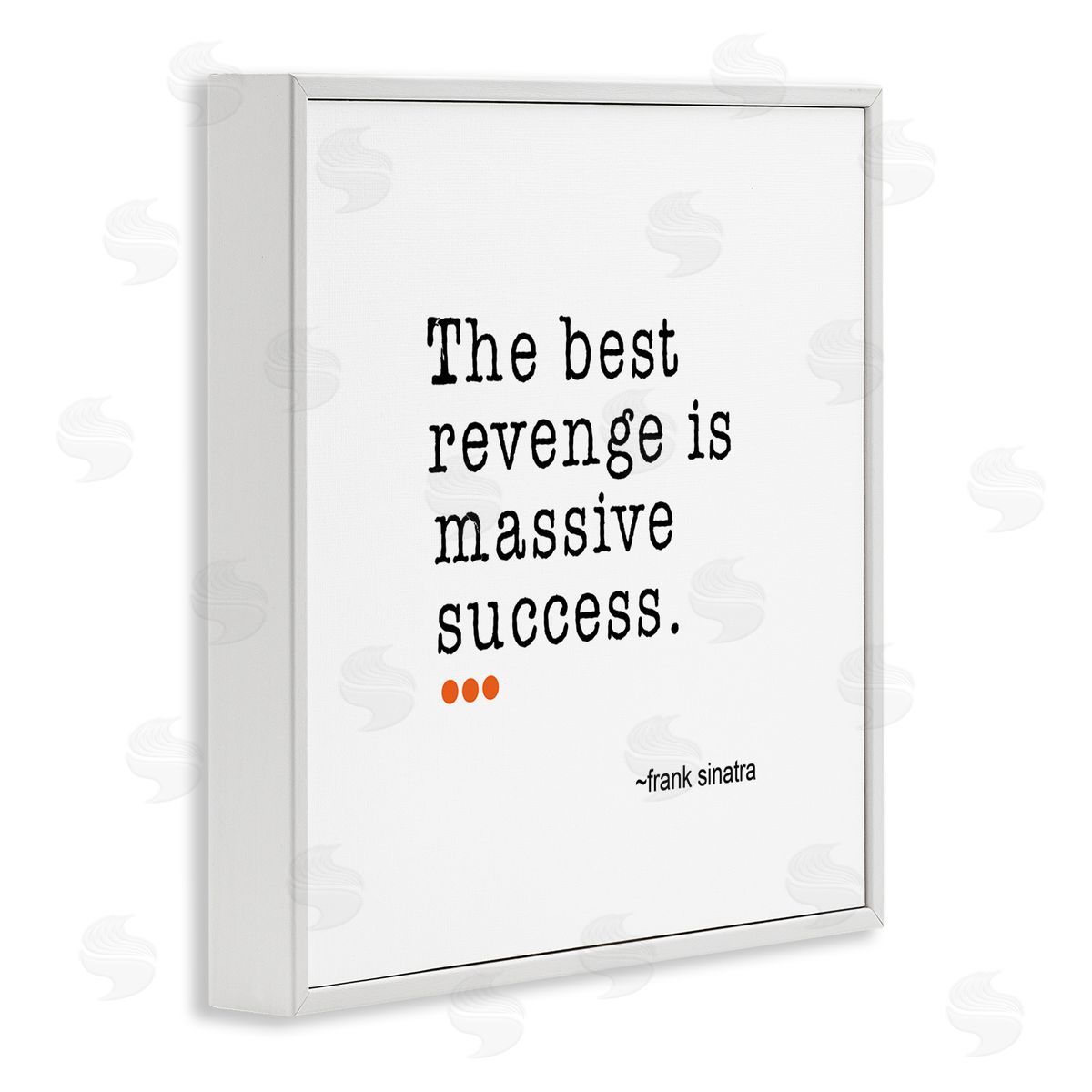 J. Weiss Best Revenge is Success Casual Motivating Quote  White Framed Glicee Wall Art Print