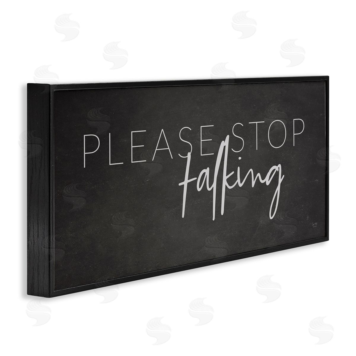 Sassy Please Stop Talking Black Frame Print Wall Art, Home Decor by Lux + Me Designs