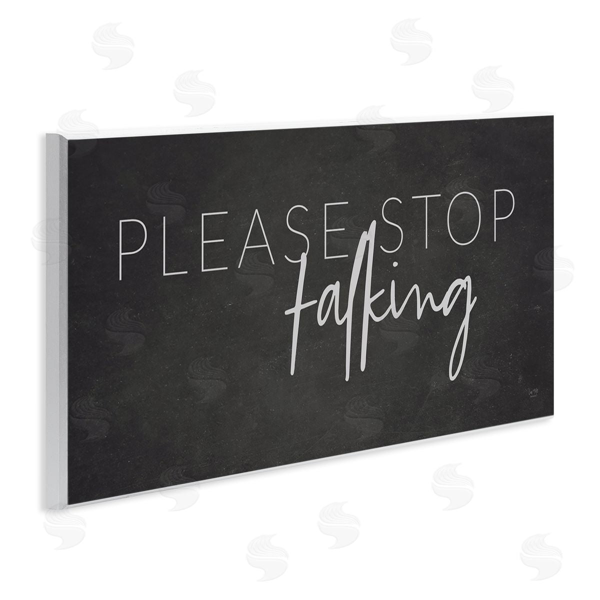 Sassy Please Stop Talking Wood Plaque Wall Art, Home Decor by Lux + Me Designs