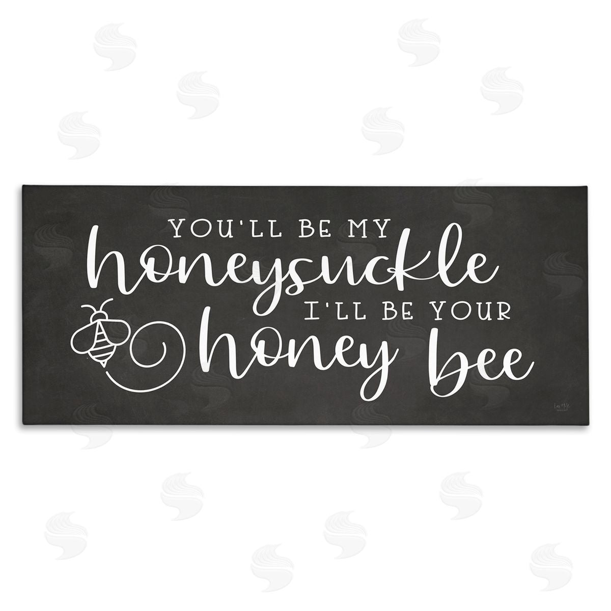 Lux + Me Designs Romantic Honey Bee Insect Calligraphy Couples Sign