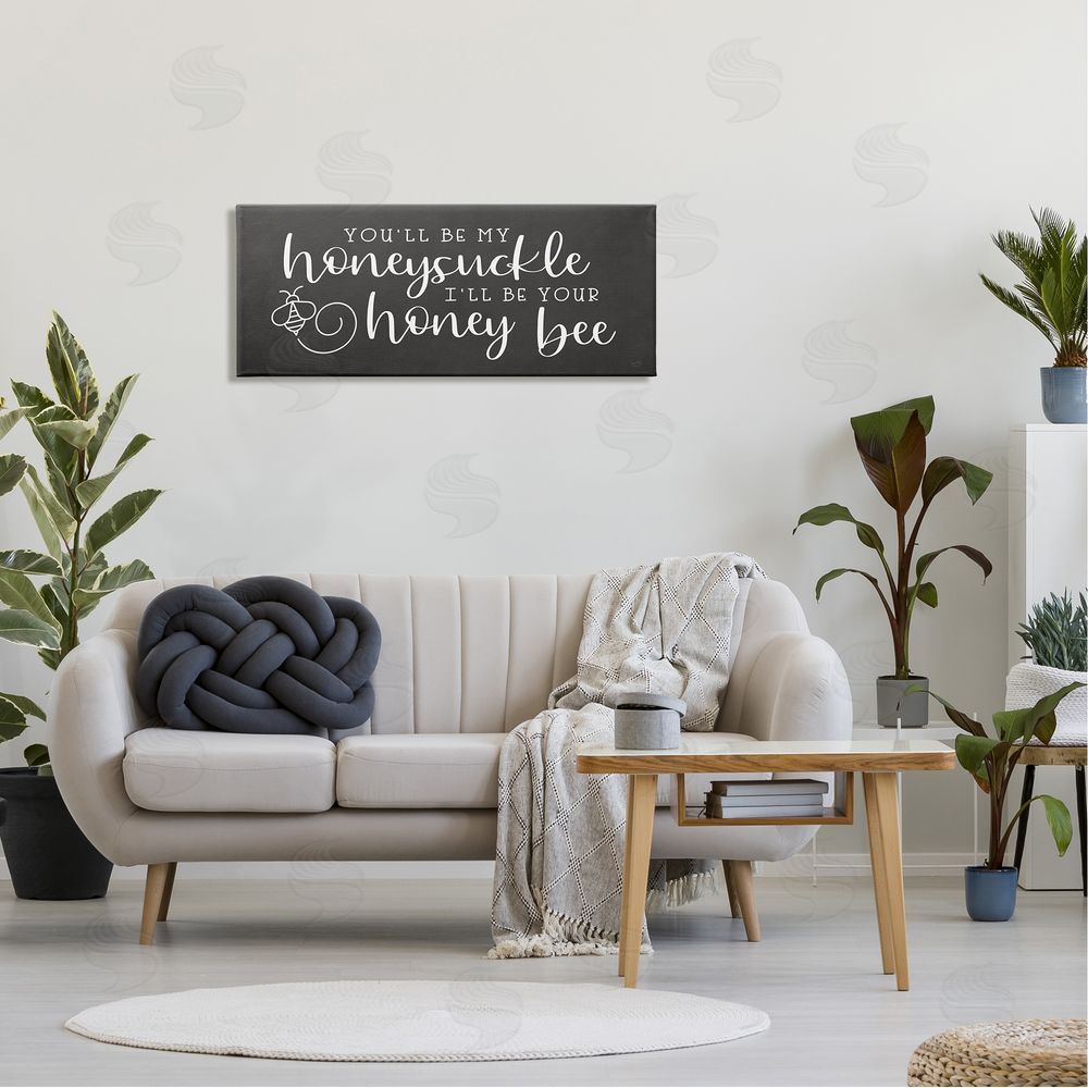 Lux + Me Designs Romantic Honey Bee Insect Calligraphy Couples Sign