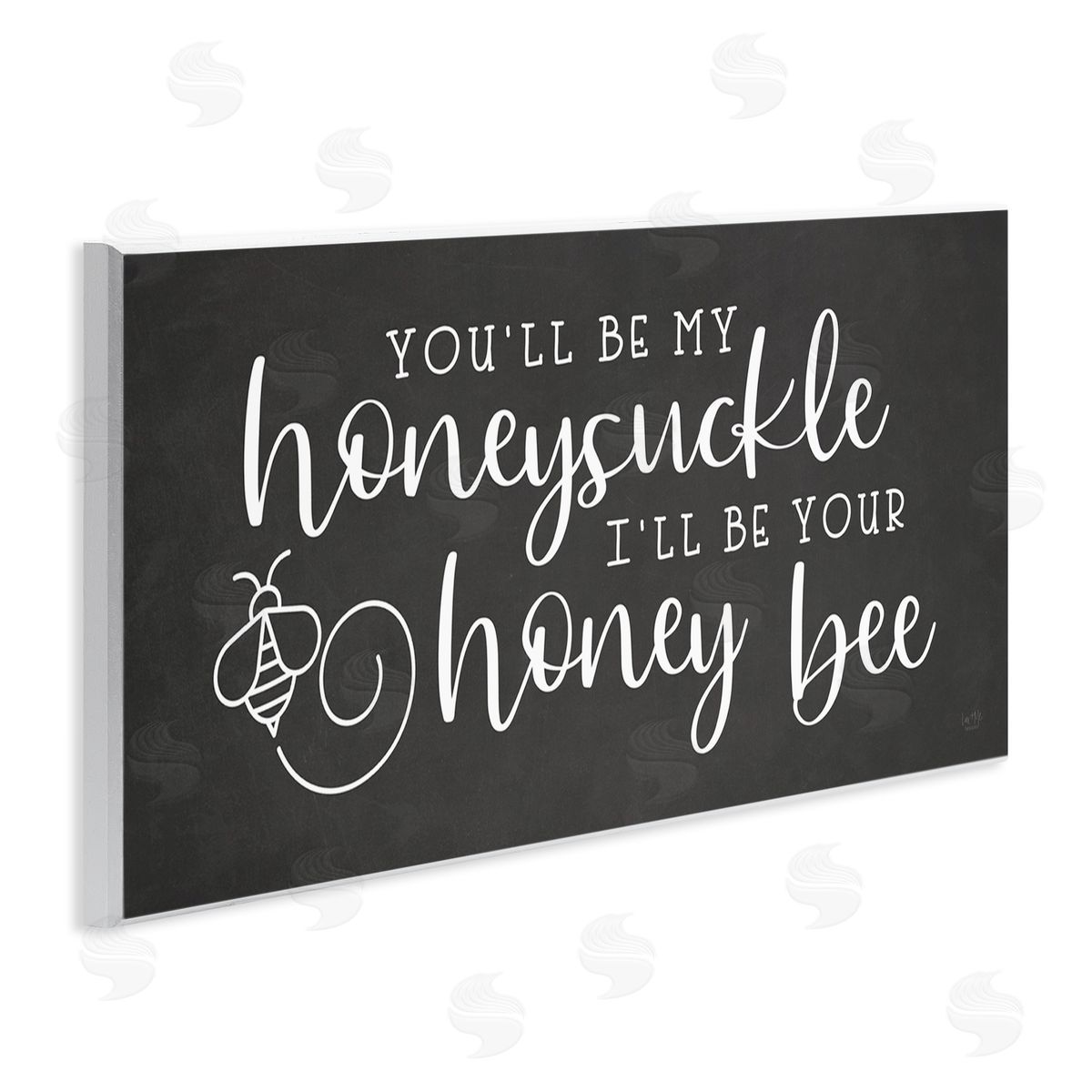 Lux + Me Designs Romantic Honey Bee Insect Calligraphy Couples Sign